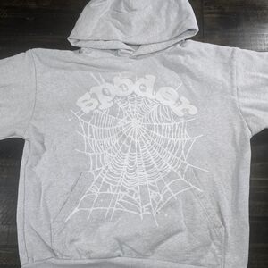 Sp5der OG Web Hoodie Heather Grey